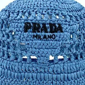 Prada | Accessories | H7889 Prada Blue Logo Letter Woven  display picture 1